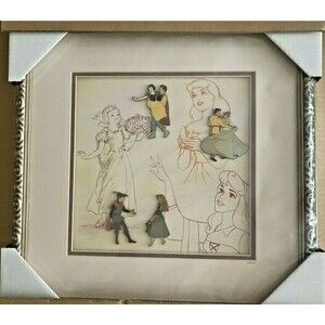 Disney Princes & Princesses Framed Pin Set Limited Edition of 2400 COA Aurora